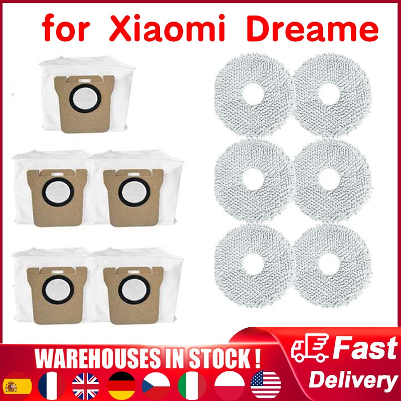 For Dreame Bot L10S Ultra Robot Vacuum CleanerInterior Replacement Parts Vacuum Main Brush Side Brush Hepa Filter Bags Mop