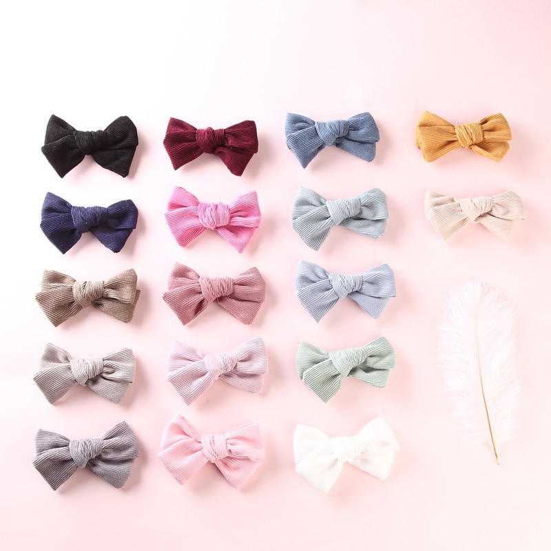 Korean Fashion Bows Baby Hair Clip Solid Children's Hairpin Elegant Woman Hairgrips Headwear Hair Accessories For Children 