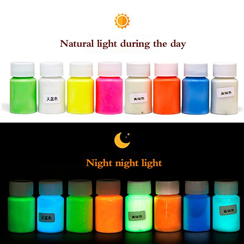 15g/Bottle Glow In The Dark Liquid Luminous Pigment Non-Toxic For Paint Resin Makeup Luminous Painting Supplies