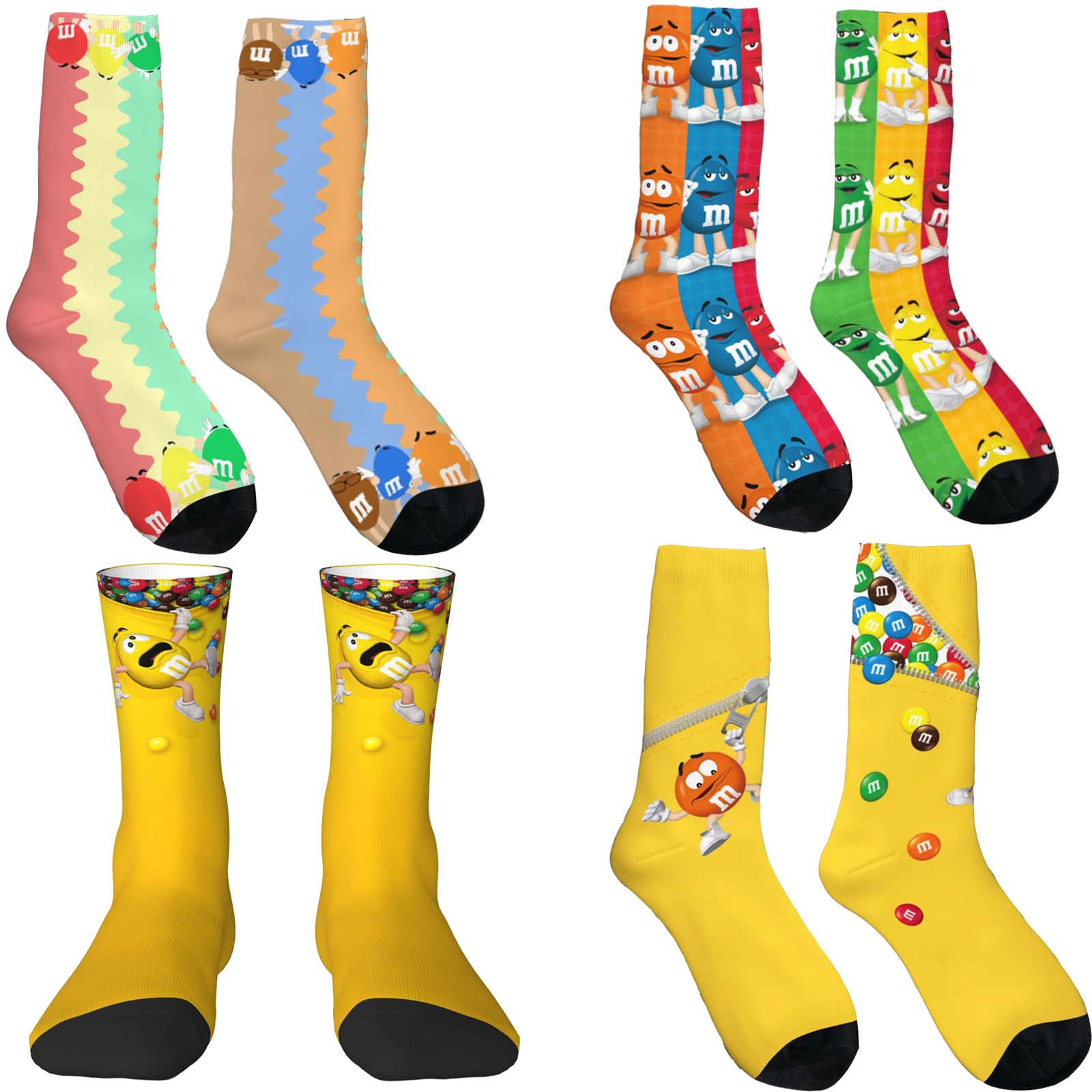 Winter Warm Unisex M Chocolate Red Socks M Chocolates Accessories Merch Crew Socks Soft Christmas Gifts