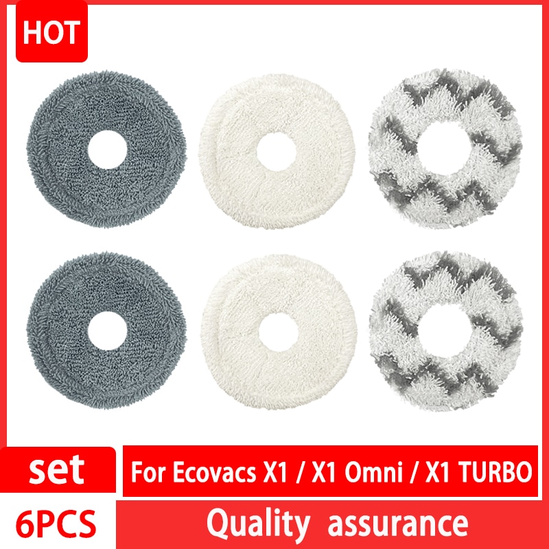 For Ecovacs deebot x1 / T10 omni TURBO mop cloth parts Robot vacuum cleaner Main side brush HEPA filter Replacement Accessories