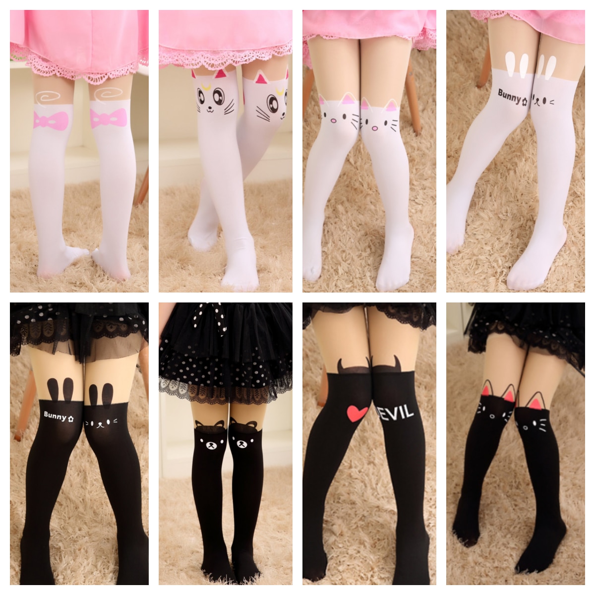 2-15T Spring Summer Girl Cat Tights Autumn Baby Toddler Kids Girls Boys Cotton Tights Stockings Pantyhose Pants Trousers Tights