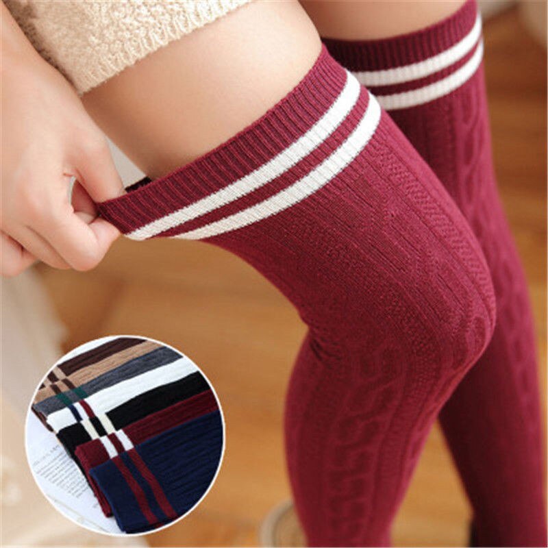 2022 New Sexy Stockings Female Thigh High Over The Knee Socks Harajuku High Tube Cotton Calf Warm Socks For Girls Ladies