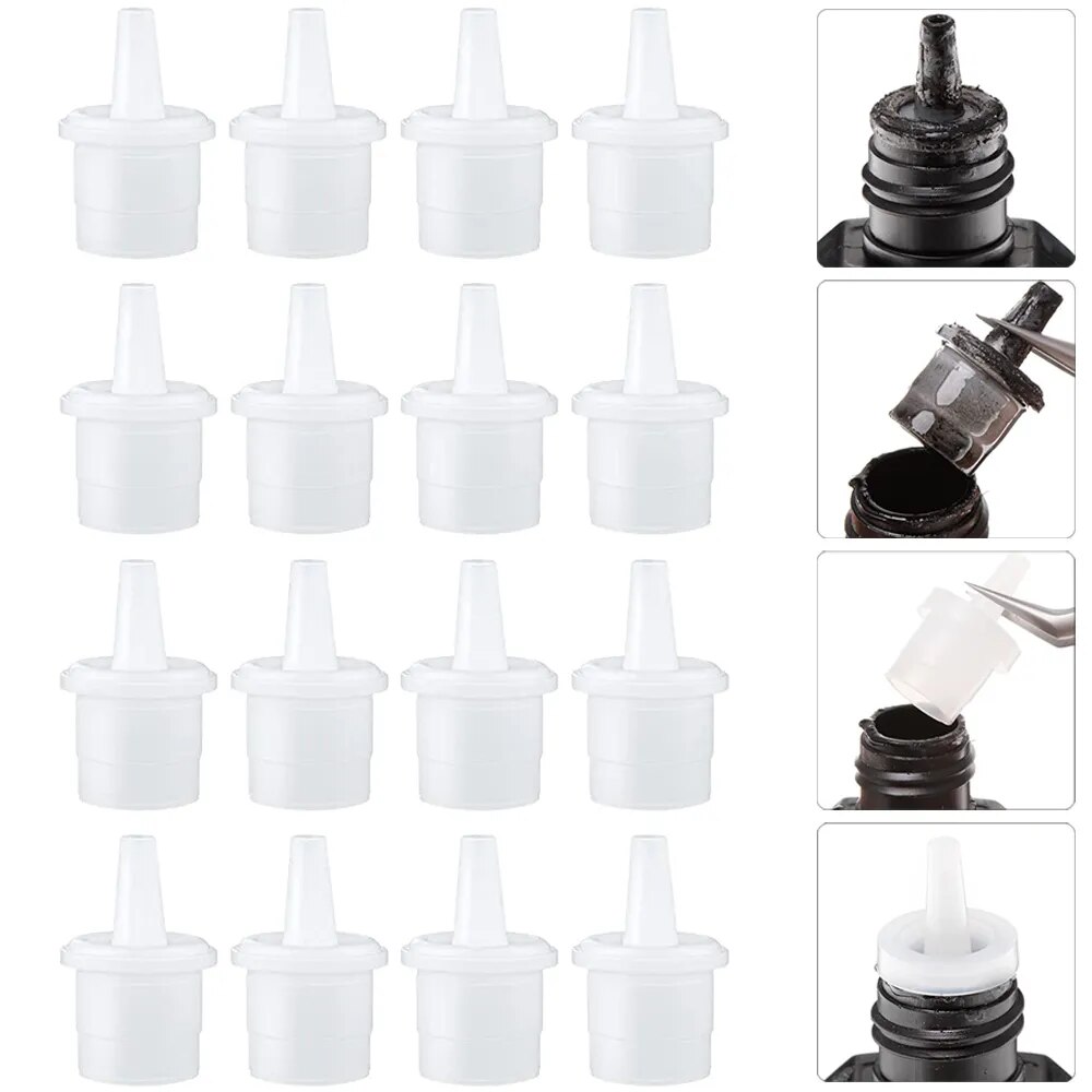 10/20Pcs Eyelash Glue Replacement Cap Universal Lash Adhesive Glue Bottle Mouth Head Nozzle Anti-blocking Eyelash Extension Tool