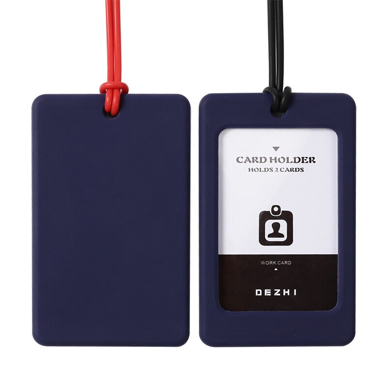 Silicone work card protective cover soft material card access control bus meal card cute cover name tag hanging Stretch lanyard