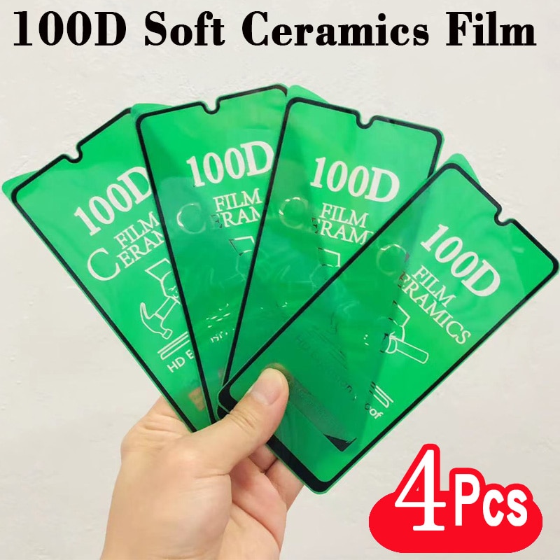4Pcs HD Soft Ceramic Matte Film For Samsung Galaxy A02S A12 A22 A32 5G A42 A52S A72 F12 M12 M02 M32 M62 Screen Protector Glass