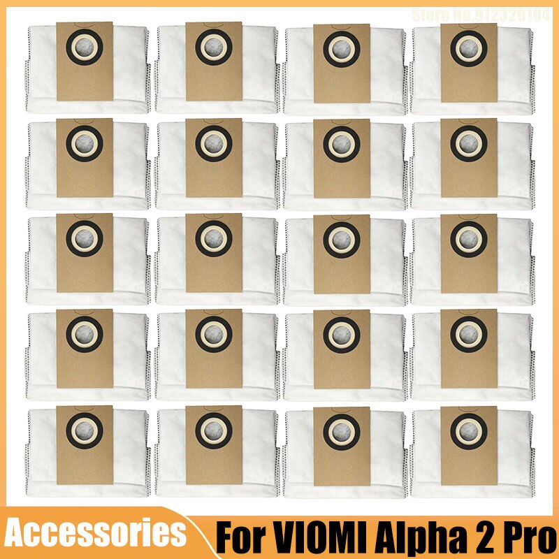 For Viomi Alpha 2 Pro Robot Vacuum Cleaner Disposable Dust Bag Part High Quality Non-woven Fabric Material Replacement Accessory