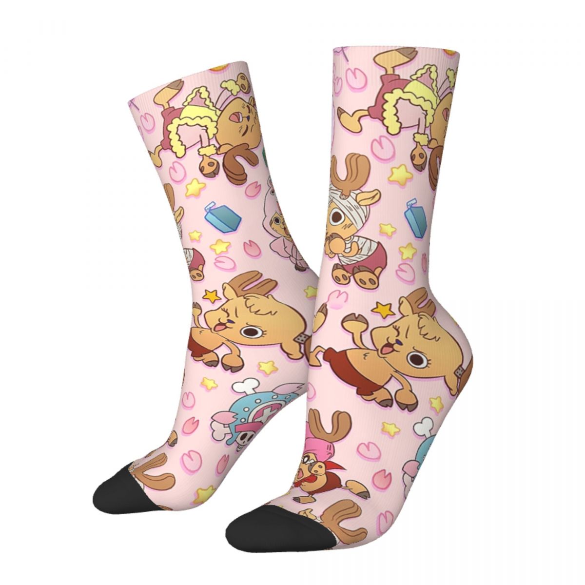 Winter Warm Cool Unisex Tony Tony Chopper Anime Elk Socks One Piece Breathable Sports Socks