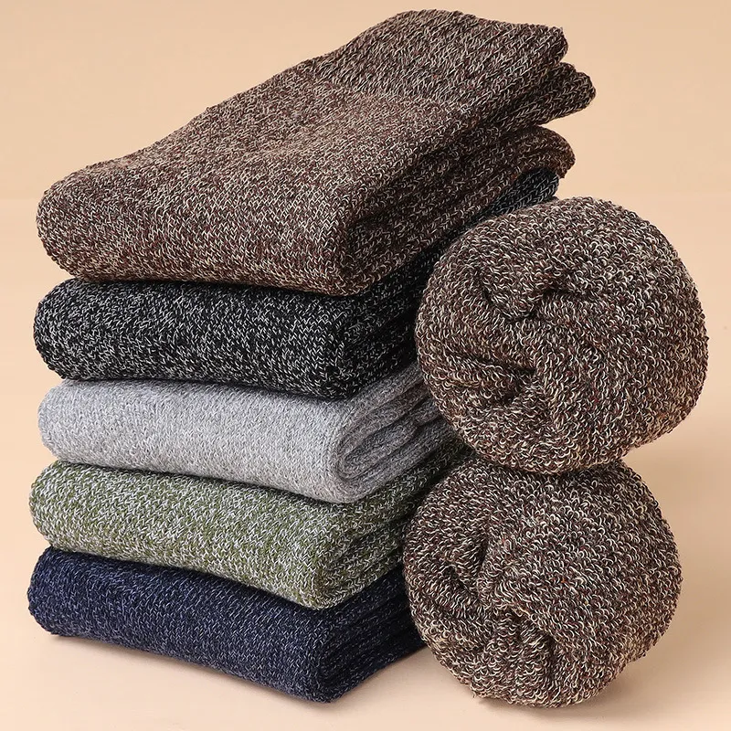 1pair Winter Warm Merino Wool Male Men Socks Women Socks Super Thicker Solid Socks Merino Wool Rabbit Socks Against Cold Snow