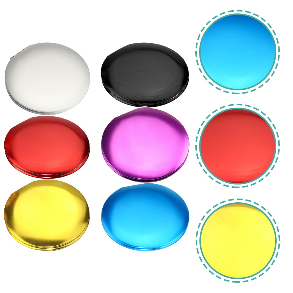 Mirror Mini Small Makeuphand Folding Compact Purse Face Office Tiny Women Portable Foldable Handheld Vintage Magnify Round