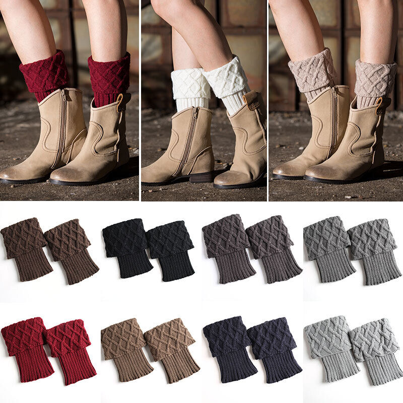 1 Pair Knited Ladies Leg Protection Warmers Sock Ankle Winter Warm Long Socks Foot Keep Warm Supplies