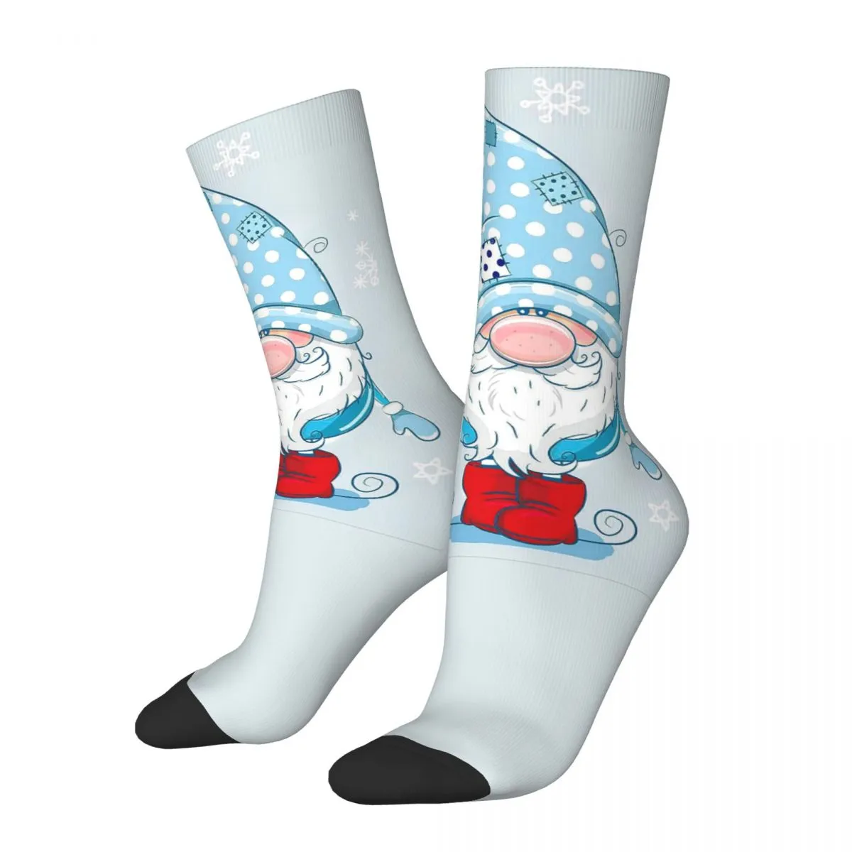Fashion Male Men Socks Casual Christmas Cute Blue Gnome Sock Polyester New Year Women Socks Spring Summer Autumn Winter