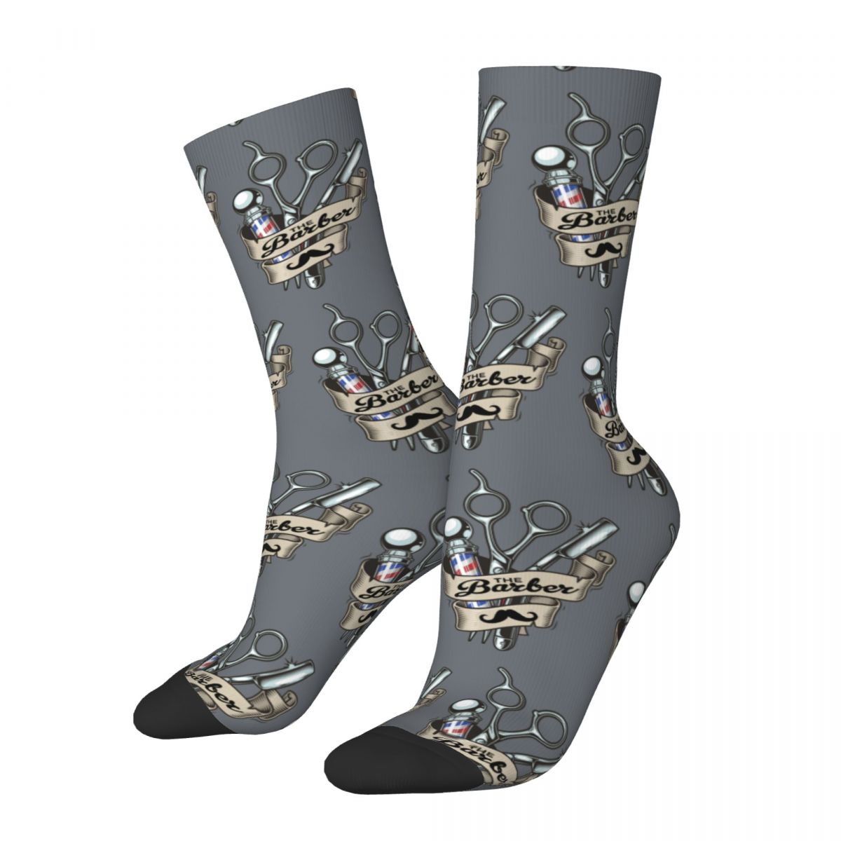 Hair Salon Barber Tool Haircut Socks Men's Women's Warm Fashion Socks Hip Hop Accessories Middle TubeSocks Christmas P
