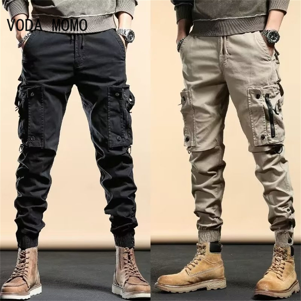 Men pants overalls men's trendy brand trousers ins ankle length loose functional harem pants youth casual pants mens fashio