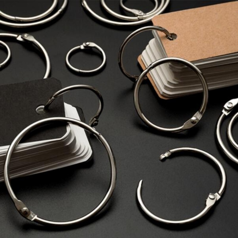 High Quality 5Pcs Metal Ring Binder 15 - 75mm DIY Albums Loose-leaf Book Hoops Opening Office Binding Supplie Photo Album