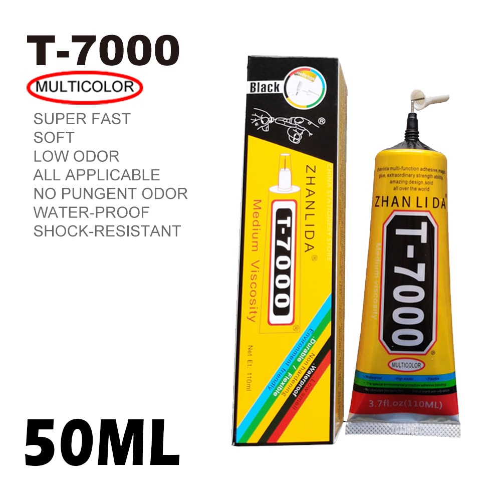 50ml T7000 Glues Multipurpose Adhesives Super Glues Black Liquid Epoxy Glues For DIY Crafts Glass Phone Case Metal Fabric