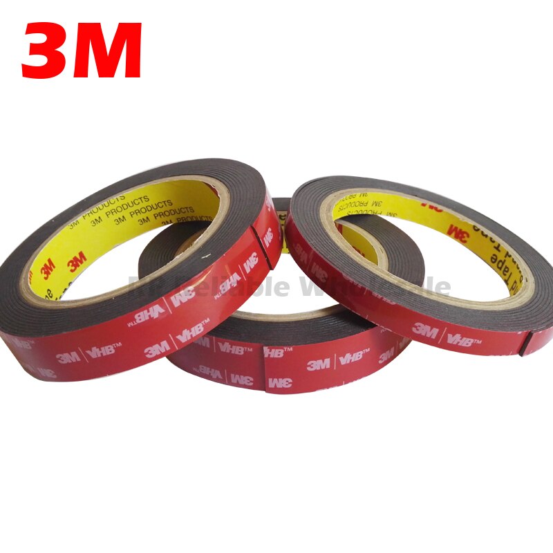 3meters/roll, 3mm~5mm~10mm wide, 3M VHB Double Sided Adhesive Tape Foam Tape