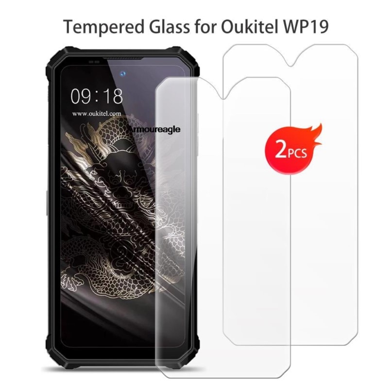 2pcs for oukitel wp19 tempered glass protective on oukitelwp19 6.78 inch screen protector smart phone cover film guard shield