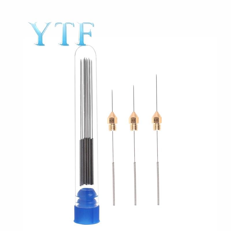Nozzle Cleaning Needle Special Drill Cleaner Stainless Steel For MK8 V6 nozzle Through Holes 0.2-1.0mm 3D printer parts