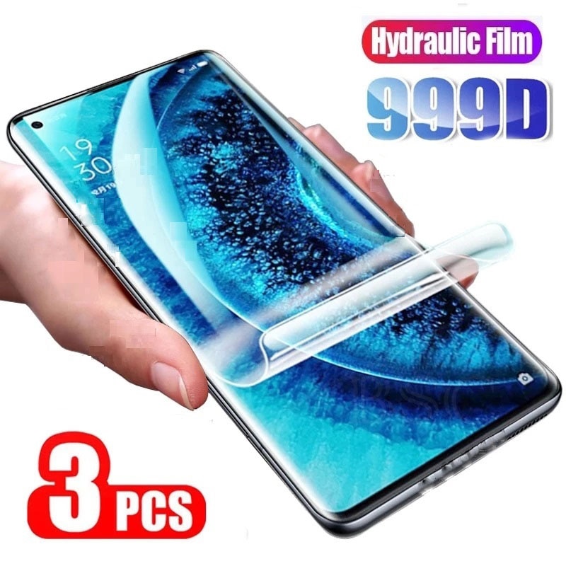 3Pcs Hydrogel Film For Oppo Reno6 5G Full Cover Screen Protector Film For Reno5 Reno 8 7 6 5 F 4 Z Lite 5G Safety film