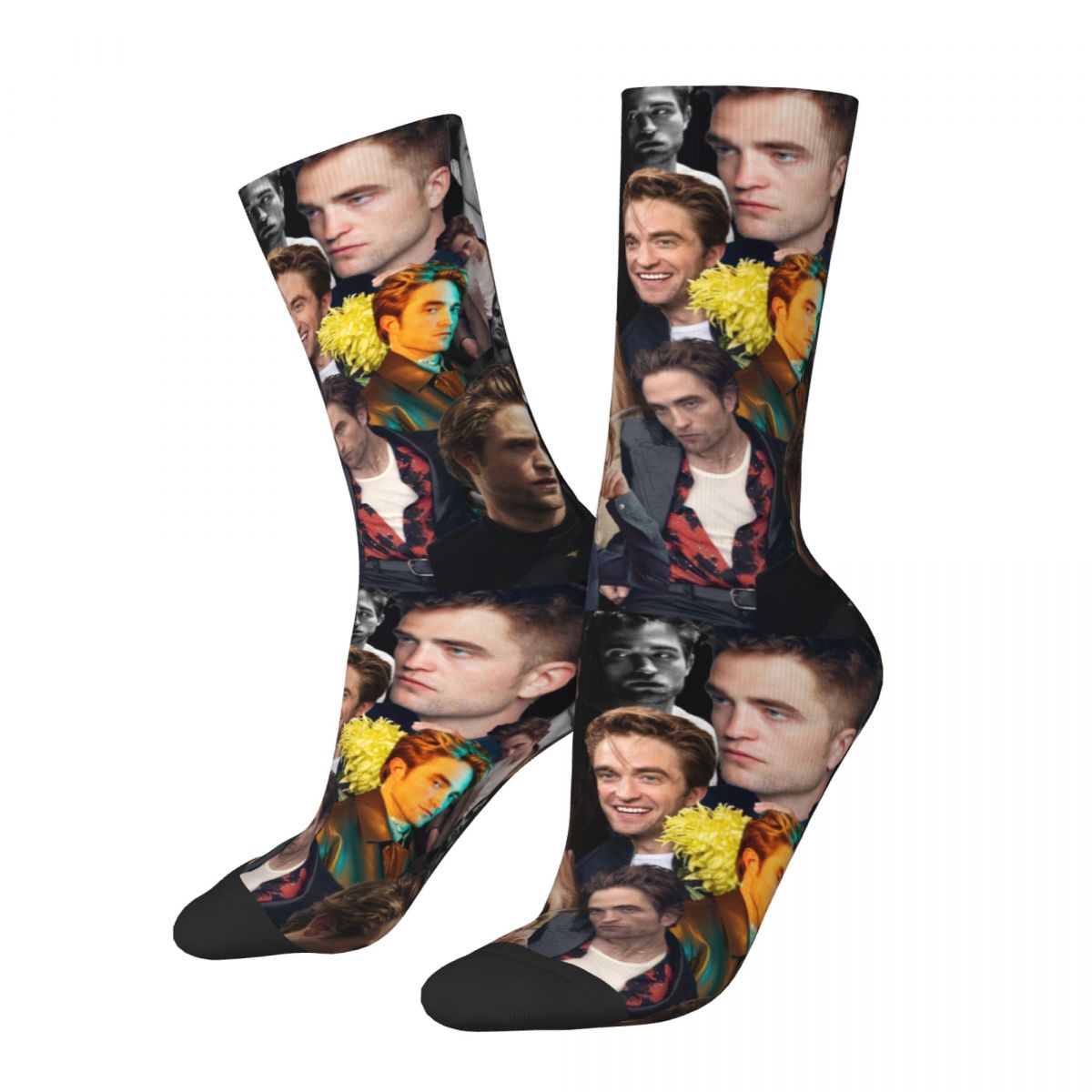 New Male Men Socks Novelty Robert Pattinson Sock Sport Women Socks Spring Summer Autumn Winter