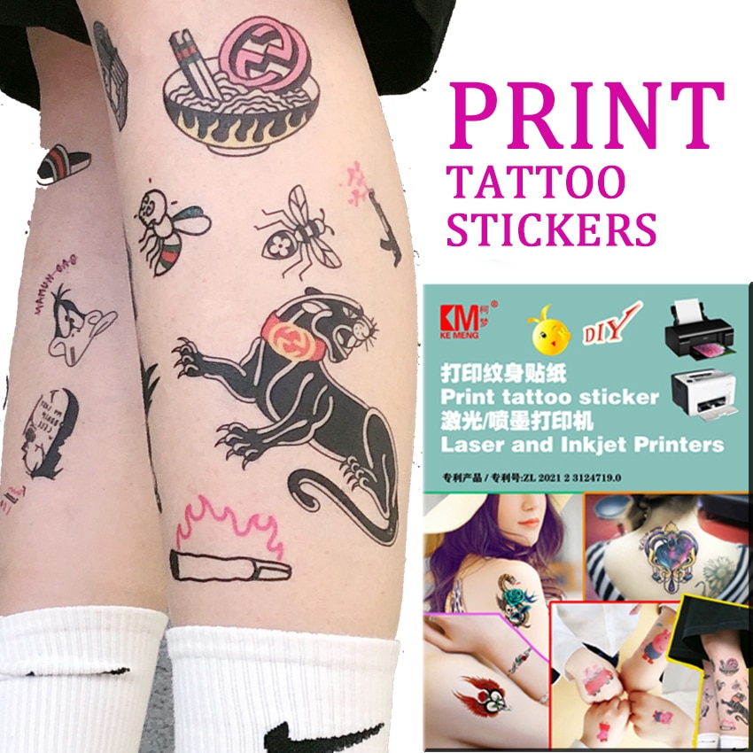 Sexy Art Tattoos Paper DIY Waterproof Tattoo Stickers Temporary Skin Paper With Inkjet Laser Printers For Tattoo Men Children