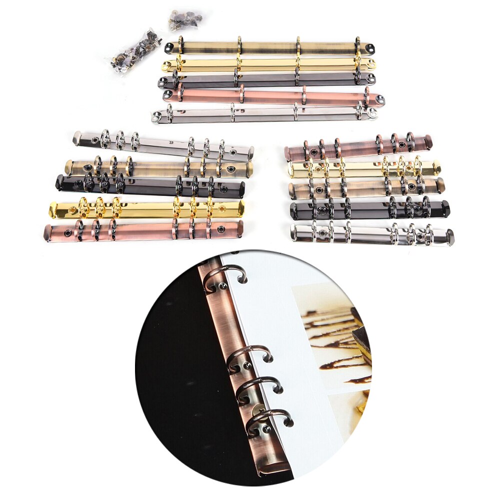 Retro stainless steel Metal binder loose paper with high quality,