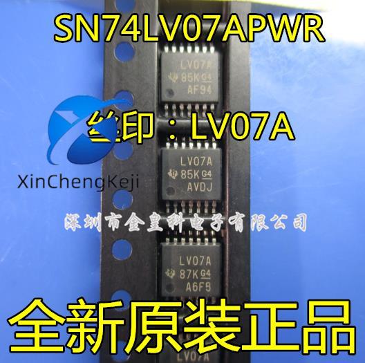 30pcs original new SN74LV07APWR logic buffer silk screen LV07A TSSOP-14