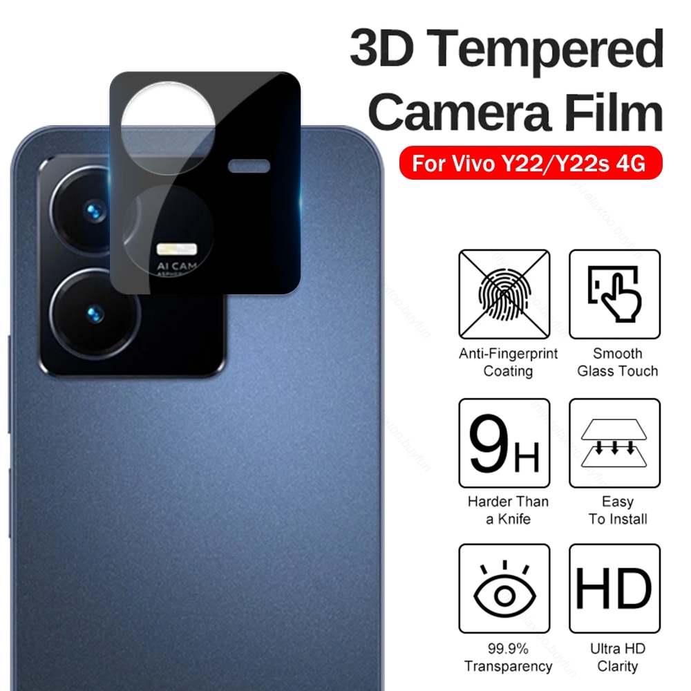 3D Back Camera Lens Protector Cover For Vivo Y22 Y22s Y 22s 22 s 4G 2022 Rear Lens Protective Glass On Vivoy22 V2206 V2207 6.55&