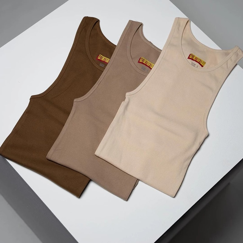 The GBT Brand Tank Top Men Gym Bodybuilding Basic Sleeveless Casual Sports Solid Knitted Tops Get Better Today Men's Clothi