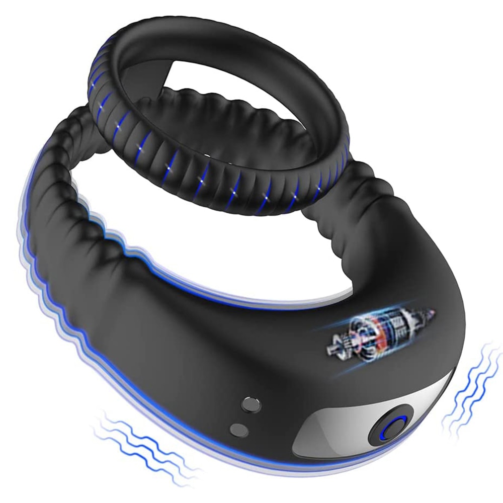 Precise Stimulate Woman's Clit Vibrating Couple Rings Dual Pleasure Wearable Massager Prolong Man's Stamina 10 Modes