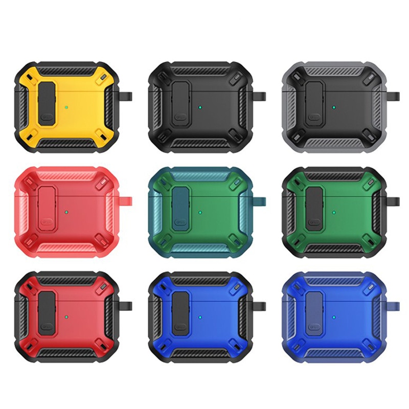Luxury Switch Earphone Case For Airpods Pro 2 3 Case Shockproof Cover For Apple Air pods Pro 2 3 2021 Cases Accessories Keychain