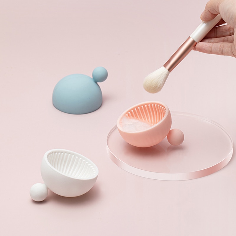 1PC Silicone Makeup Brush Cleaner Foundation Makeup Brush Scrubber Board Pad Make Up Washing Brush Gel Cleaning Mat Hand Tool