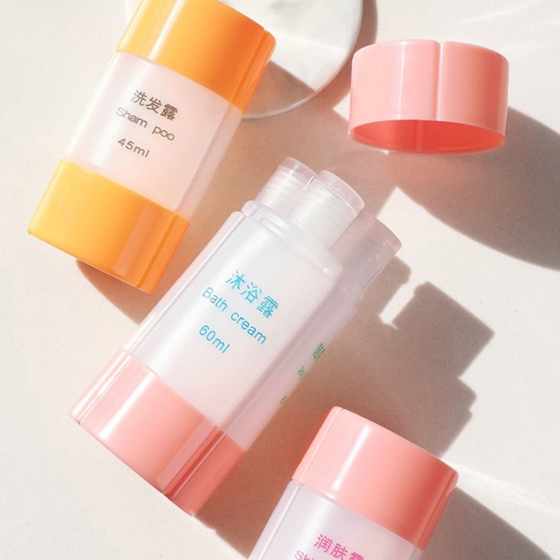 3 In 1 / 4 In1 Travel Refillable Bottle Set Portable Shampoo Shower Gel Lotion Container Empty Bottle New