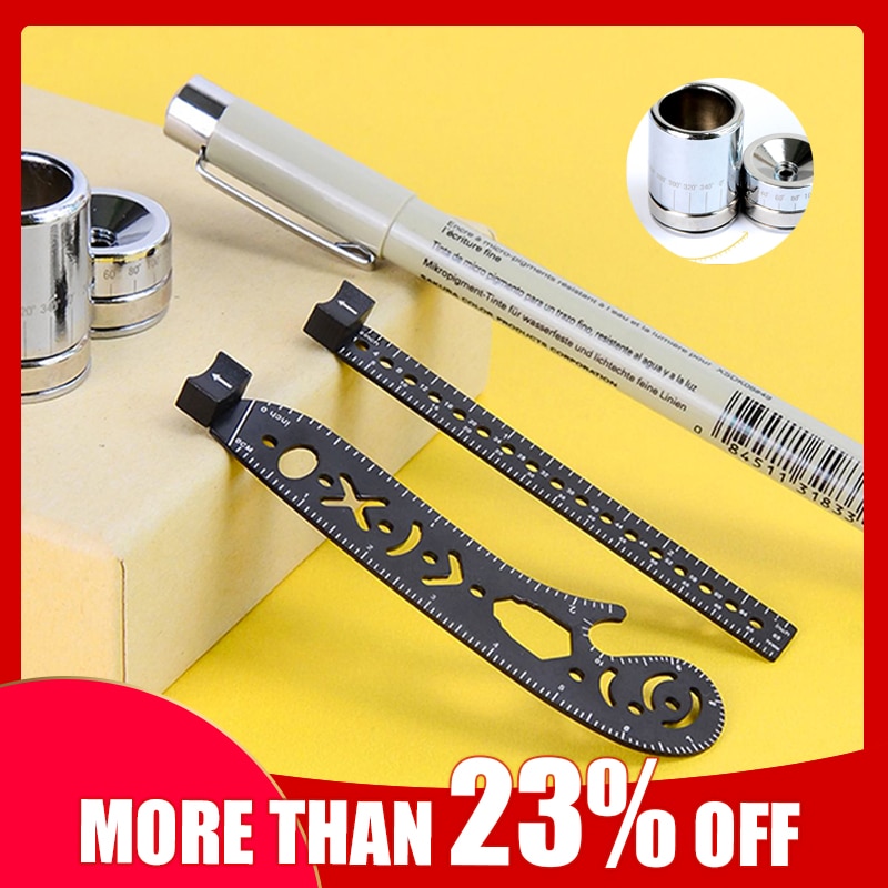 Multifunctional Drawing Ruler Magnetic Protractor Sewing Tool Circle Compass Bending Measurement Tailor Pattern