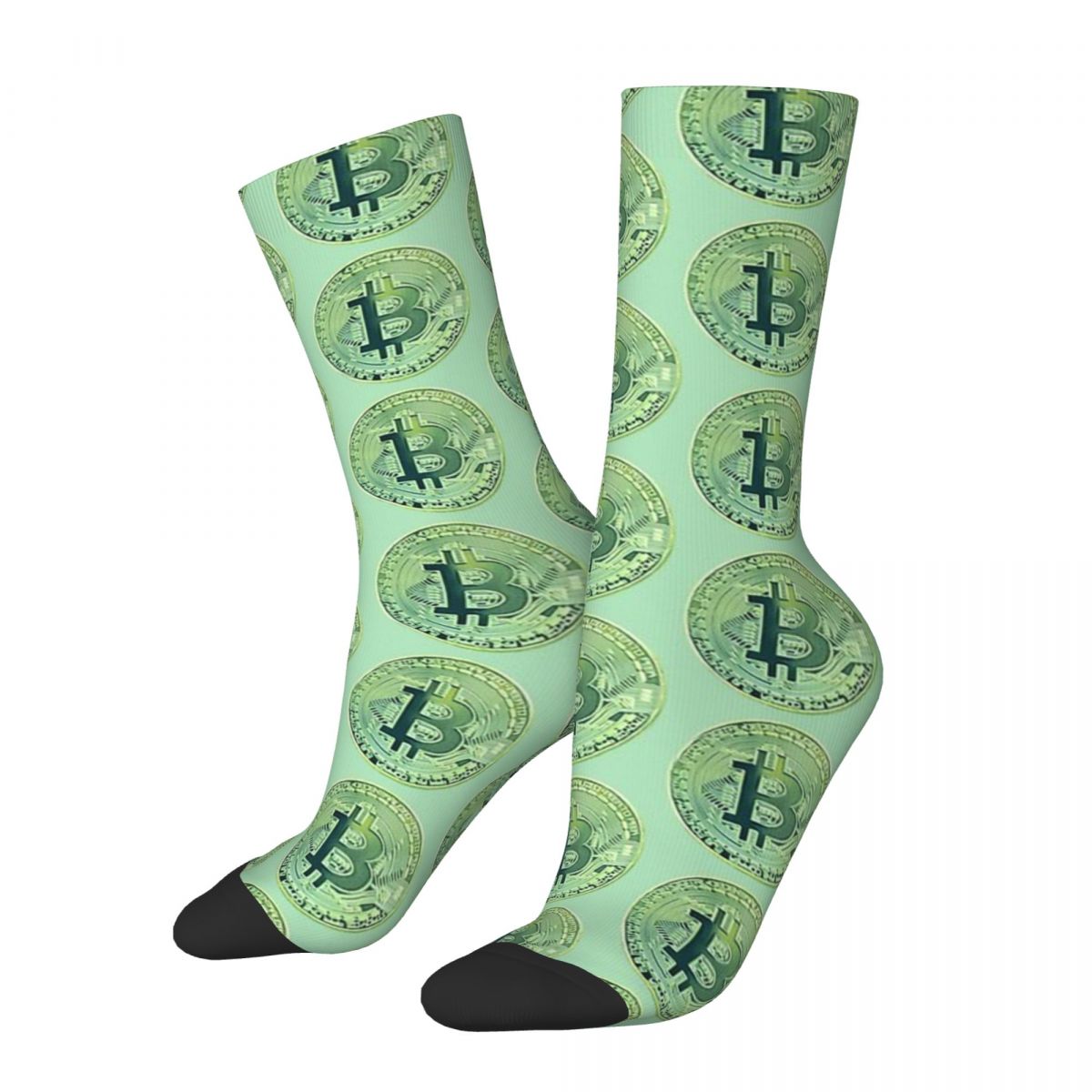 Mint Green Bition Socks Male Mens Women Autumn Stockings Polyester
