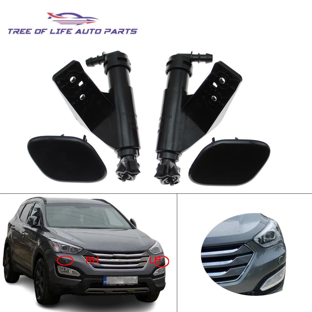 Front Headlight Washer Nozzle Headlamp Cleaning Spray Pump+ Cover Cap For Hyundai Grand Santa Fe San DM 2012 2013 98671-B8000