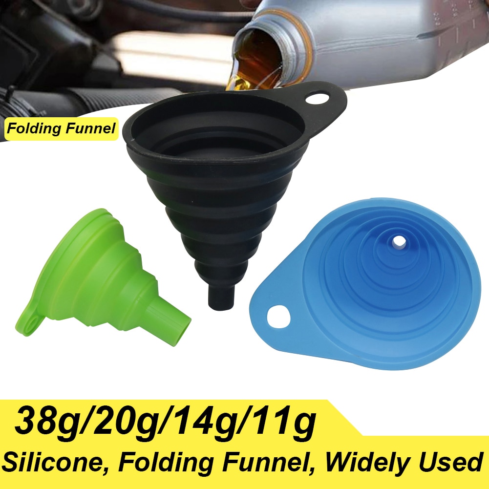 Engine Funnel Car Universal Silicone Liquid Funnel Washer Fluid Change Foldable Portable Auto Engine Oil Petrol Change Funnel