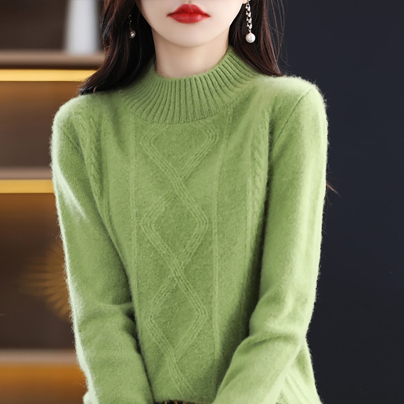 LONGMING Sweaters Women Cashmere Knitwears Pullovers Merino Wool Knit Jumpers Tops Autumn 2023 y2k Clothes Spring Korean Fashion