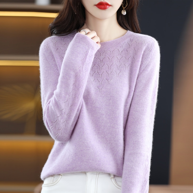 100%wool Cashmere Sweater Autumn Woman Winter 2022 O-Neck Women Knit Free Shipping Sweaters Pullovers Solid High Quality
