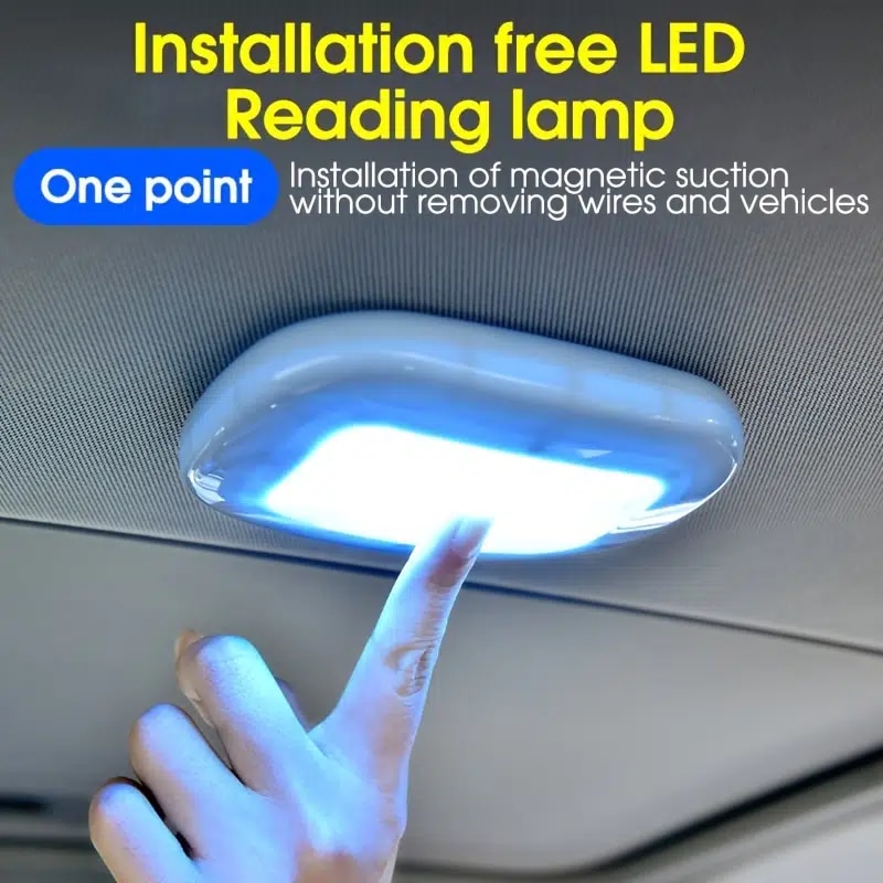Auto Car Interior Ceiling Roof Dome Light Fixture With USB Rechargeable Wireless Car Dome Lamp Universal For Car Truck Trailer C