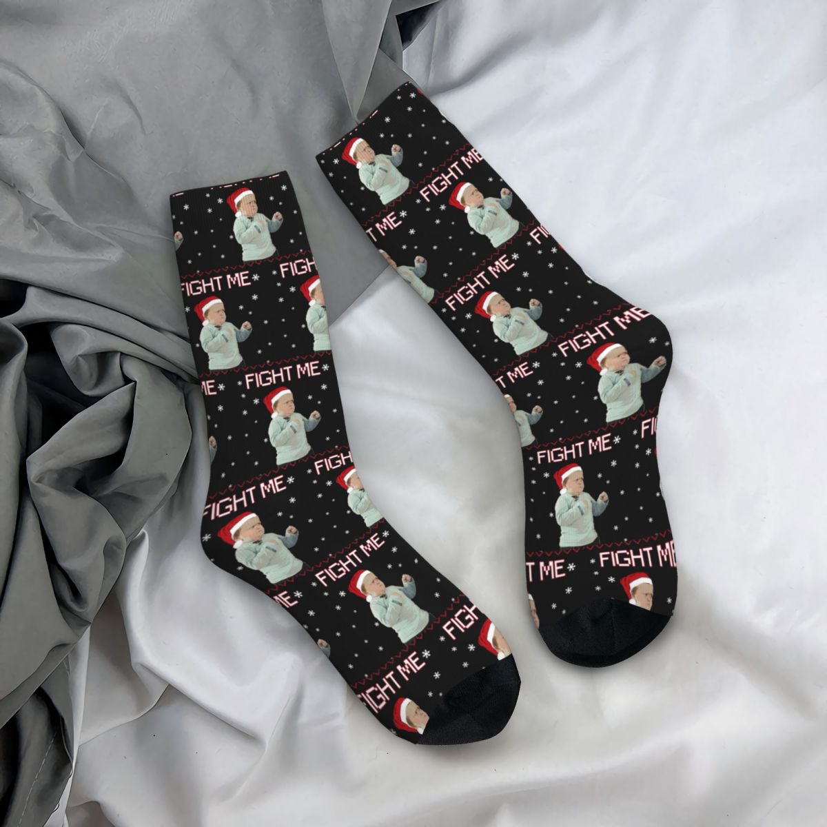 CHRISTMAS Hasbulla Magomedov Meme Khabib Socks Men Women Casual Socks Harajuku Spring Autumn Winter Middle Tube Socks Gifts