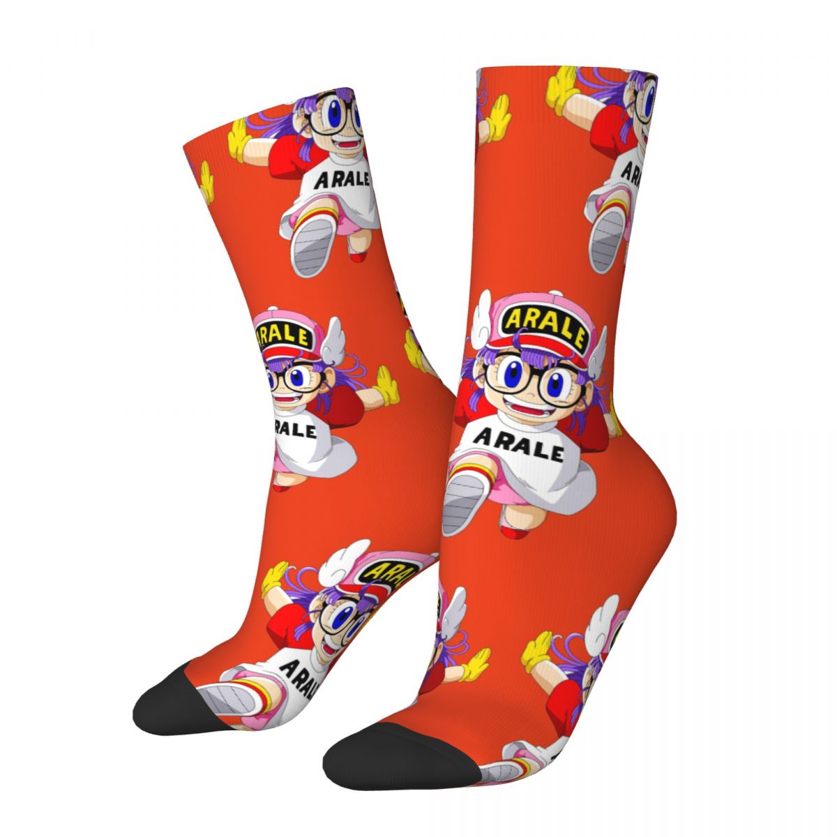 Hip Hop Vintage ARALE Fast Run Crazy Men's compression Socks Unisex Dr Slump Japanese Manga Harajuku Novelty Crew Sock