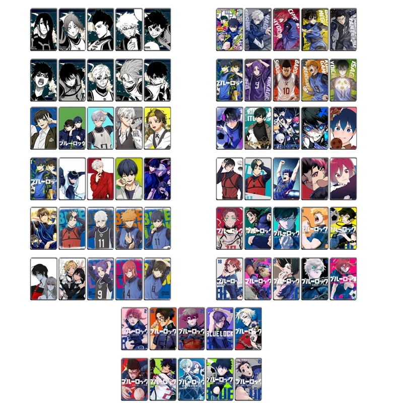 10PCS/Set Cartoon Anime Blue Lock Crystal Frosted Card Sticker Traffic Card Debit Card Card Sticker Aesthetics Children's G