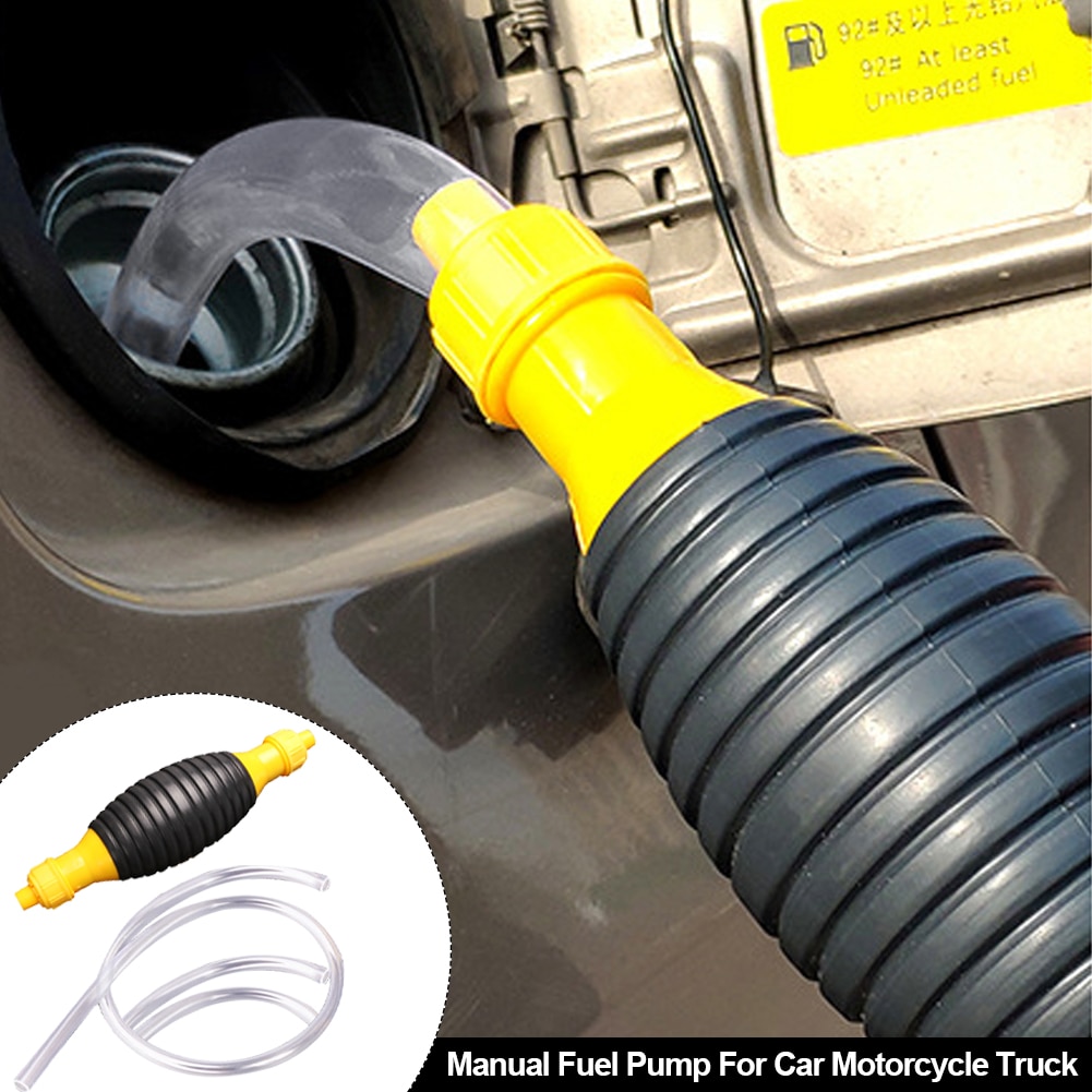Universal Car Portable Manual Fuel Pump Transfer Hand Primer for Gas Gasoline Manual Oil Pump Self-priming Large Flow