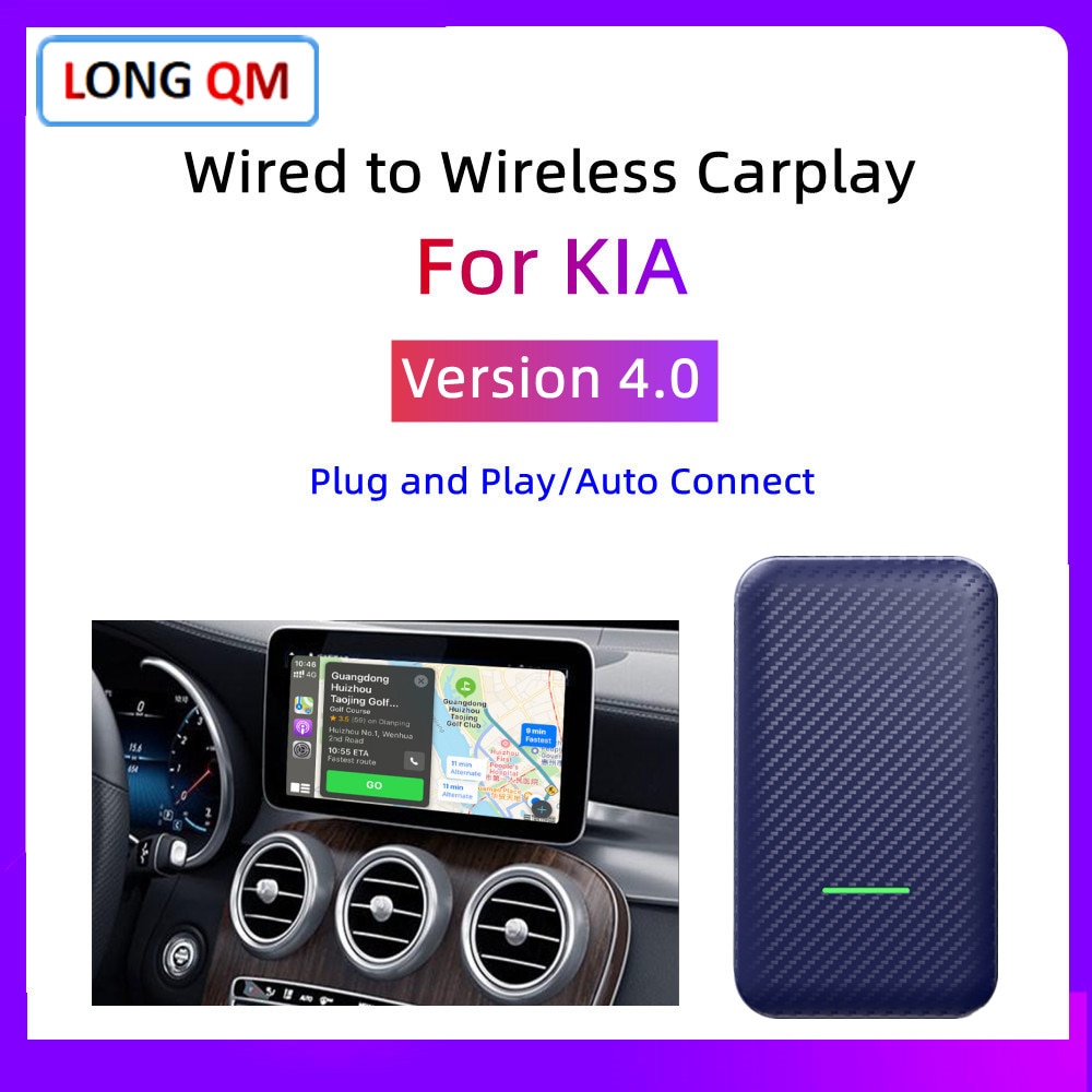 Carlinkit 4.0 CarPlay Wireless USB Adapter For Kia Stinger Sportage Sorento Kxcross Optima BORreed Carens Cerato Forte Stonic
