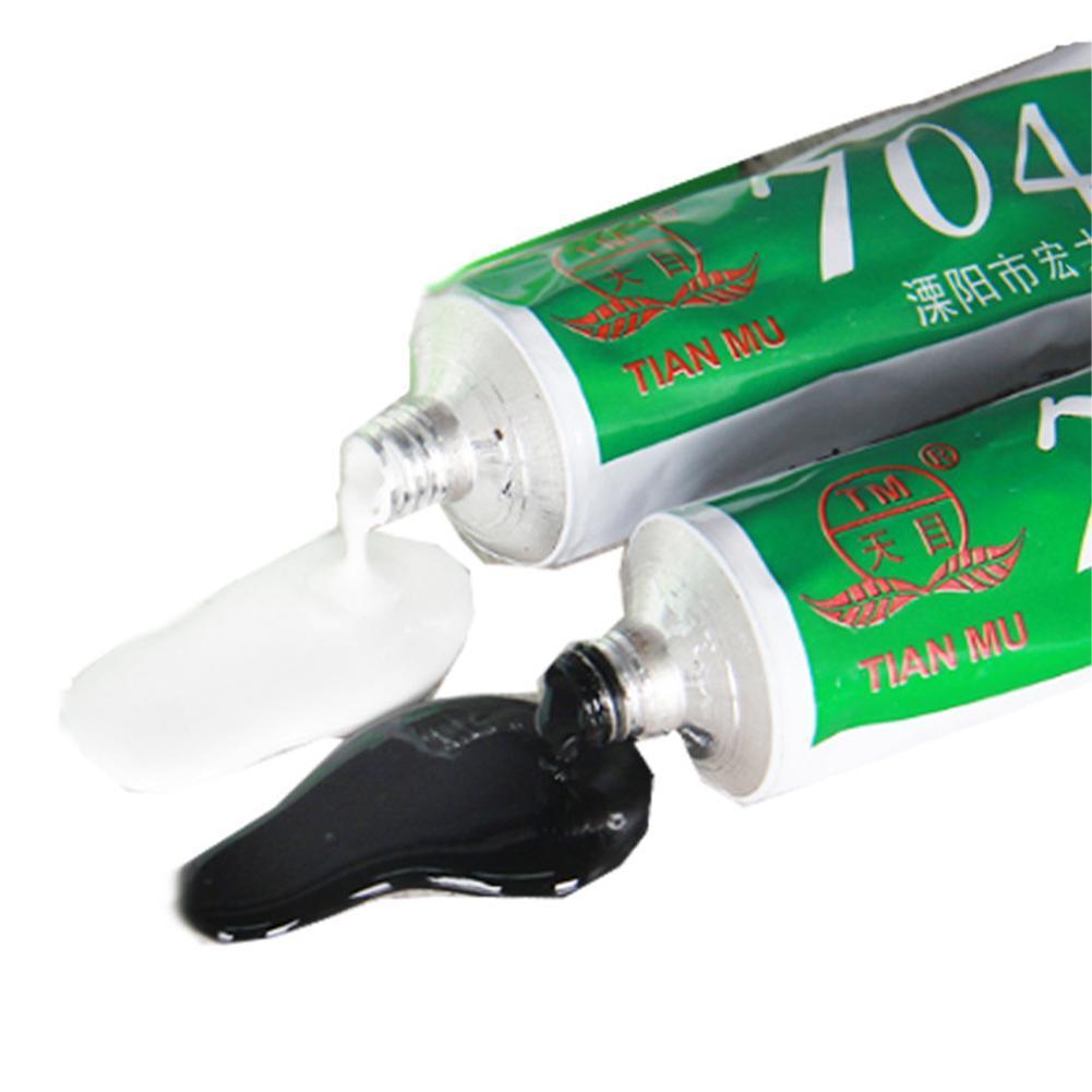 45g 704 Fixed High Temperature Resistant Silicone Rubber Sealing Glue Insulated Sealing Glue Waterproof White Black Thermal