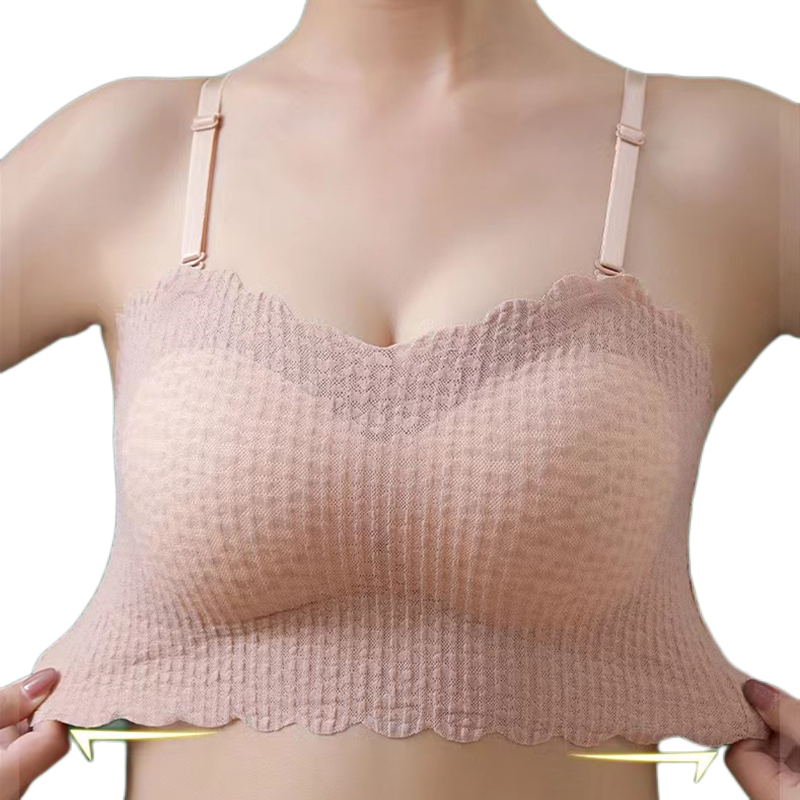 Strapless Tube Tops Female Crop Top Women's Underwear Invisible Strapless Bra Tops Beauty Back Anti-slip Summer Bandeau