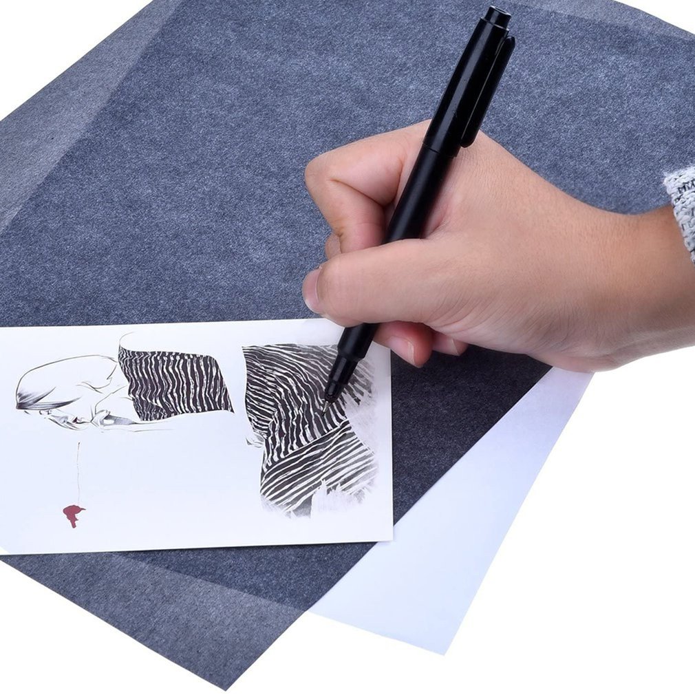 Carbon Transfer Papers 50 Sheets Tracing Papers A4 Single Side Carbon Papers For Wood Paper Canvas Transfer Papers(50PCS)