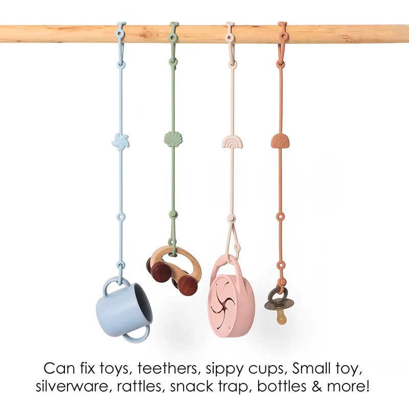 Babies Adjustable Anti-lost Toy Strap Silicone Pacifier Leashes Baby Toys Teether Anti-lost Chain Stroller Hook Accessories